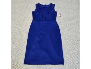 Vince Camuto Royal Blue Sleeveless Sheath Dress Size 6 NWT
